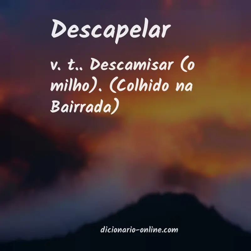 Significado de descapelar