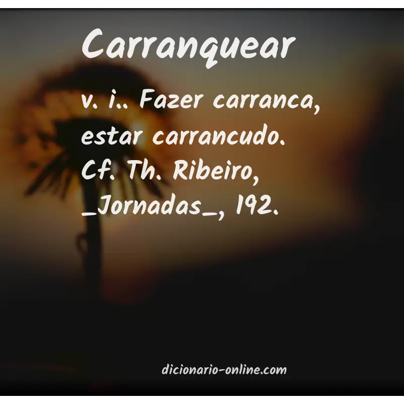 Significado de carranquear
