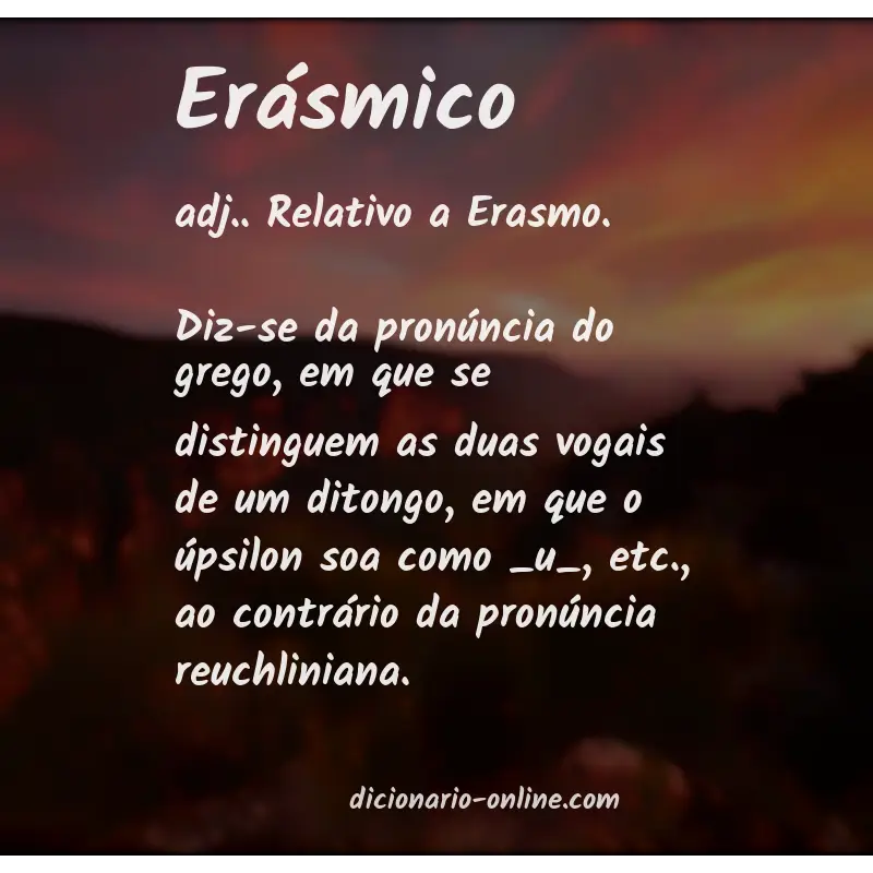 Significado de erásmico