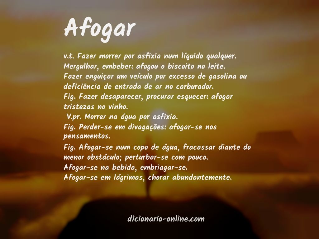 Significado de afogar