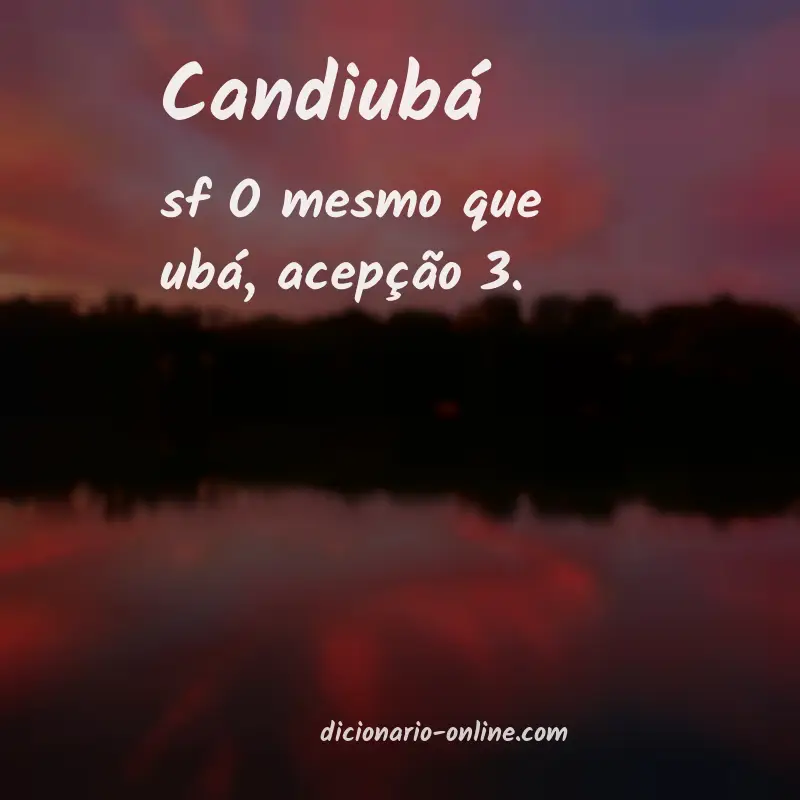 Significado de candiubá