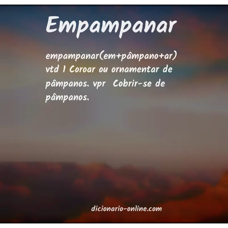 Significado de empampanar