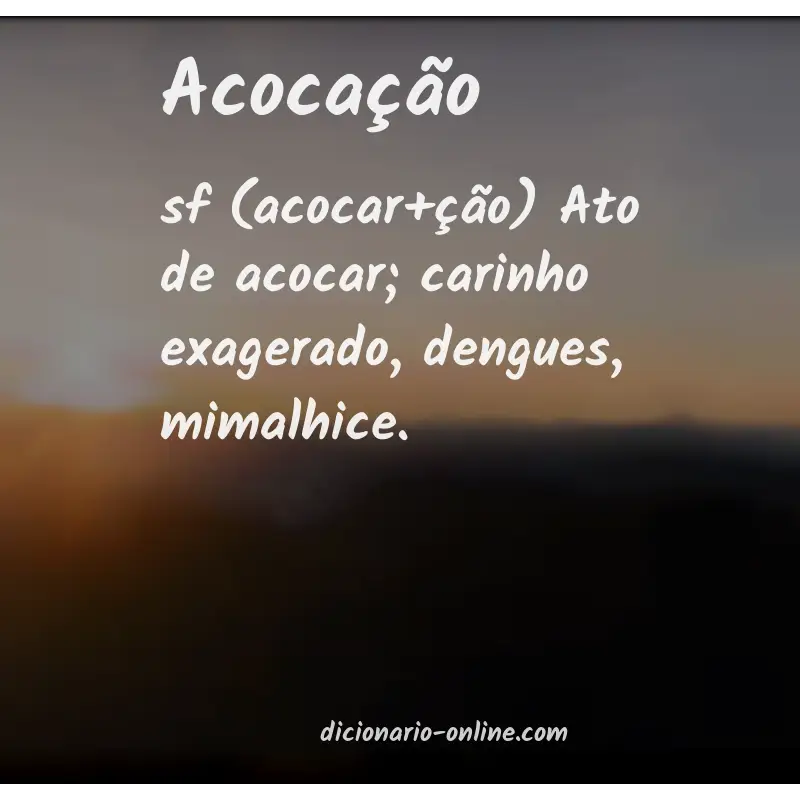 Significado de acocação