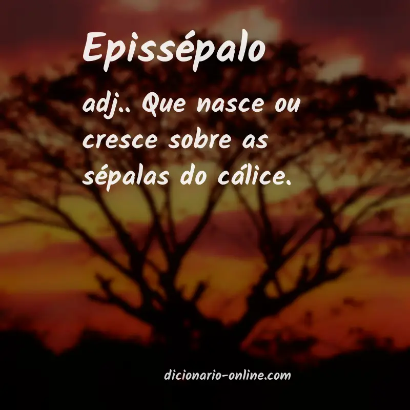 Significado de epissépalo