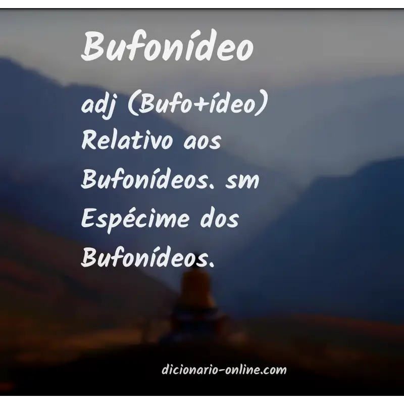 Significado de bufonídeo