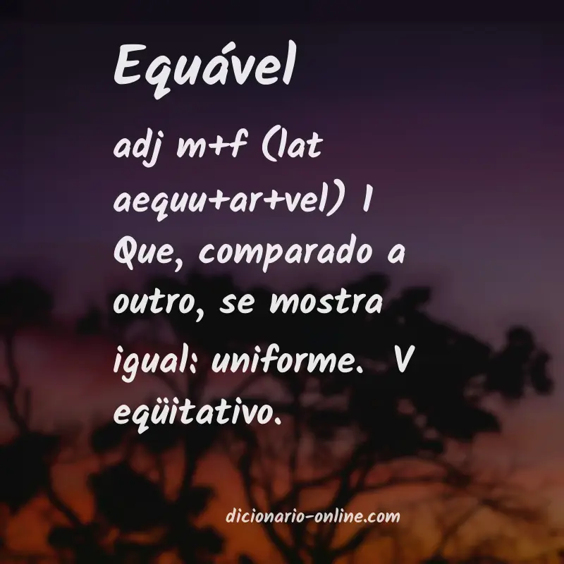 Significado de equável