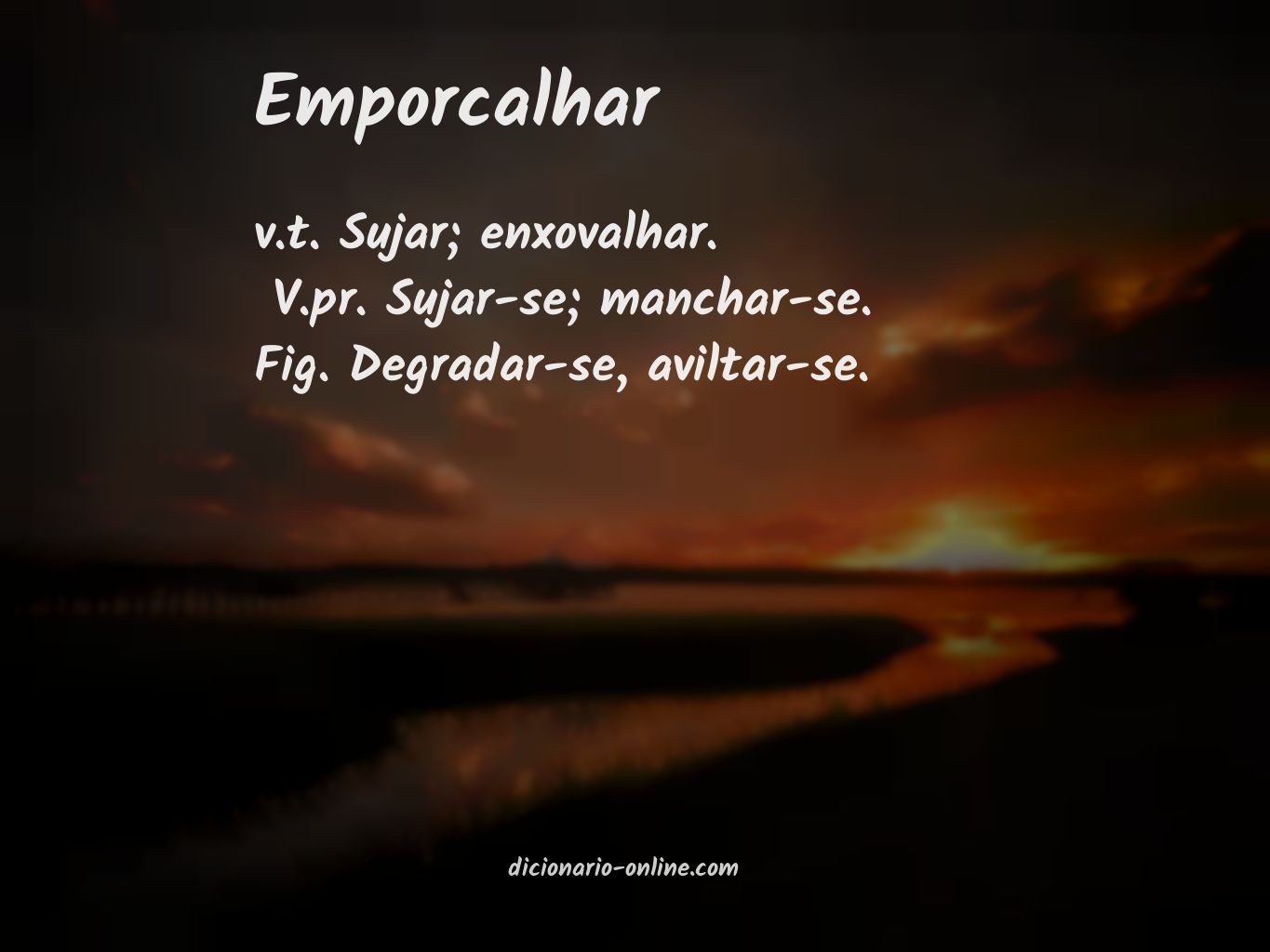 Significado de emporcalhar