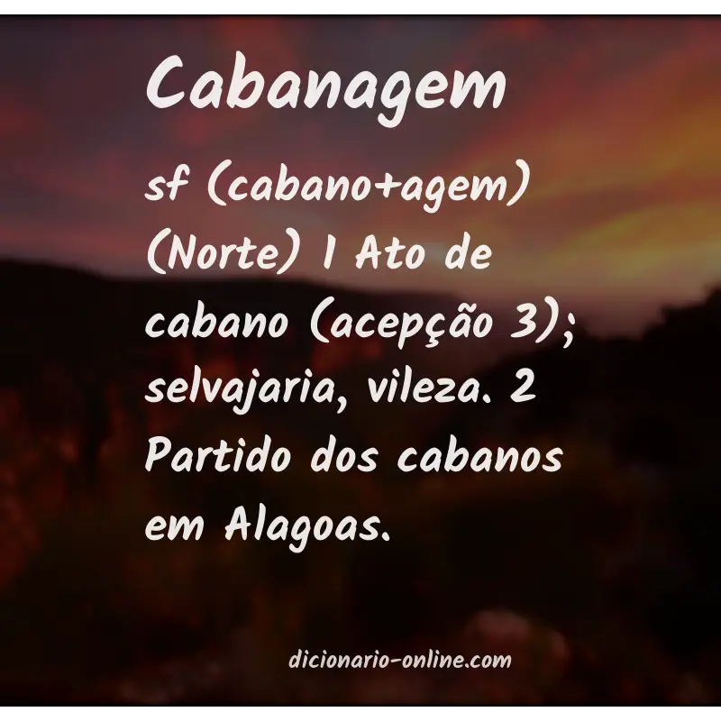 Significado de cabanagem