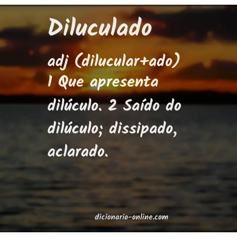 Significado de diluculado