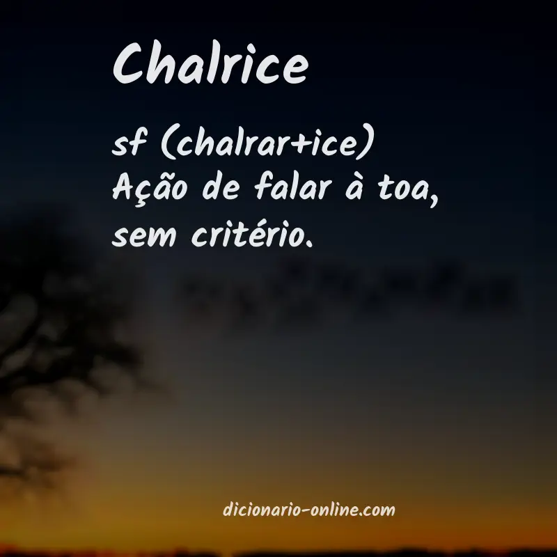 Significado de chalrice