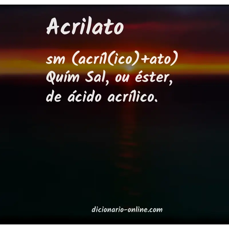Significado de acrilato