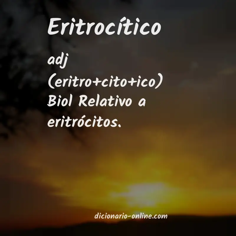 Significado de eritrocítico