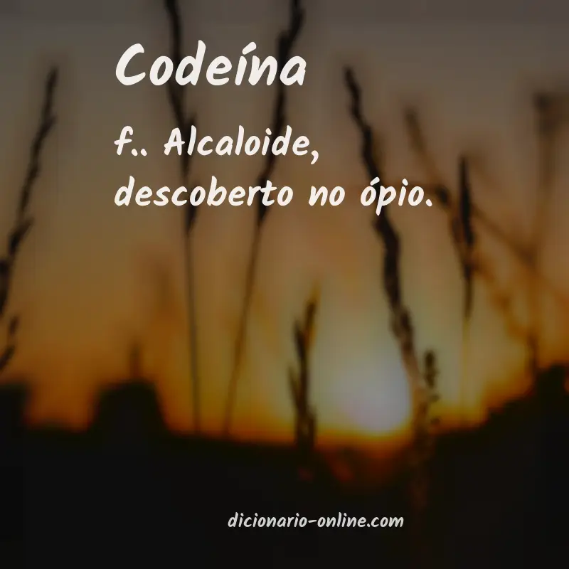 Significado de codeína