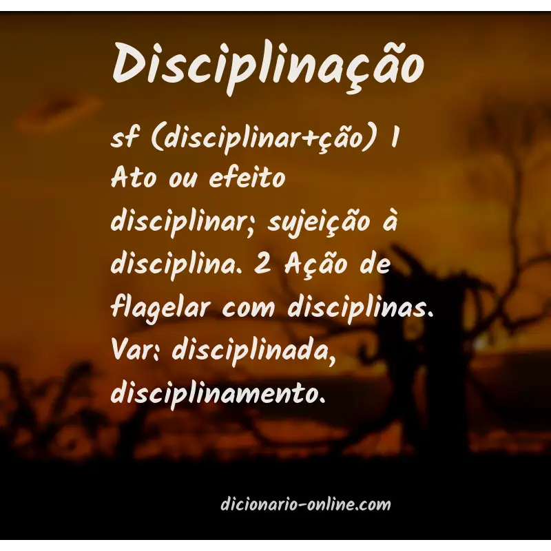 Significado de disciplinação