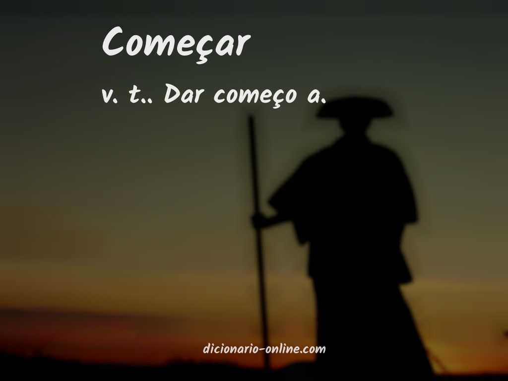 Significado de começar