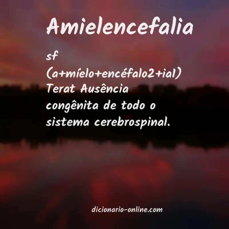 Significado de amielencefalia