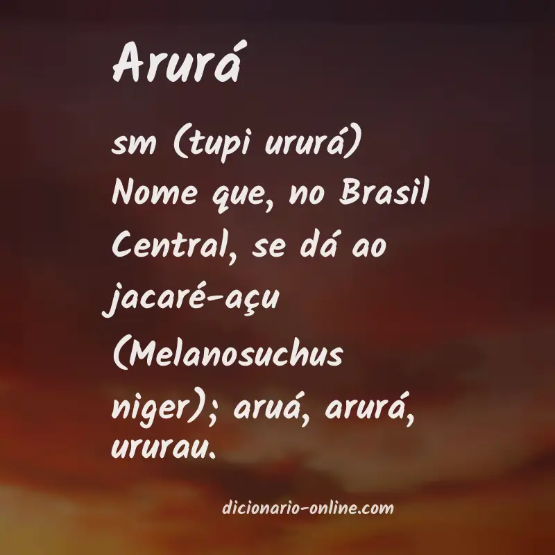 Significado de arurá