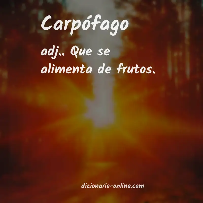 Significado de carpófago