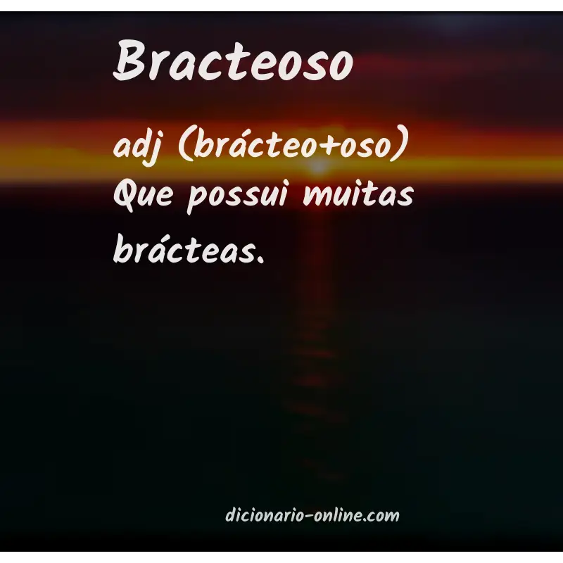 Significado de bracteoso