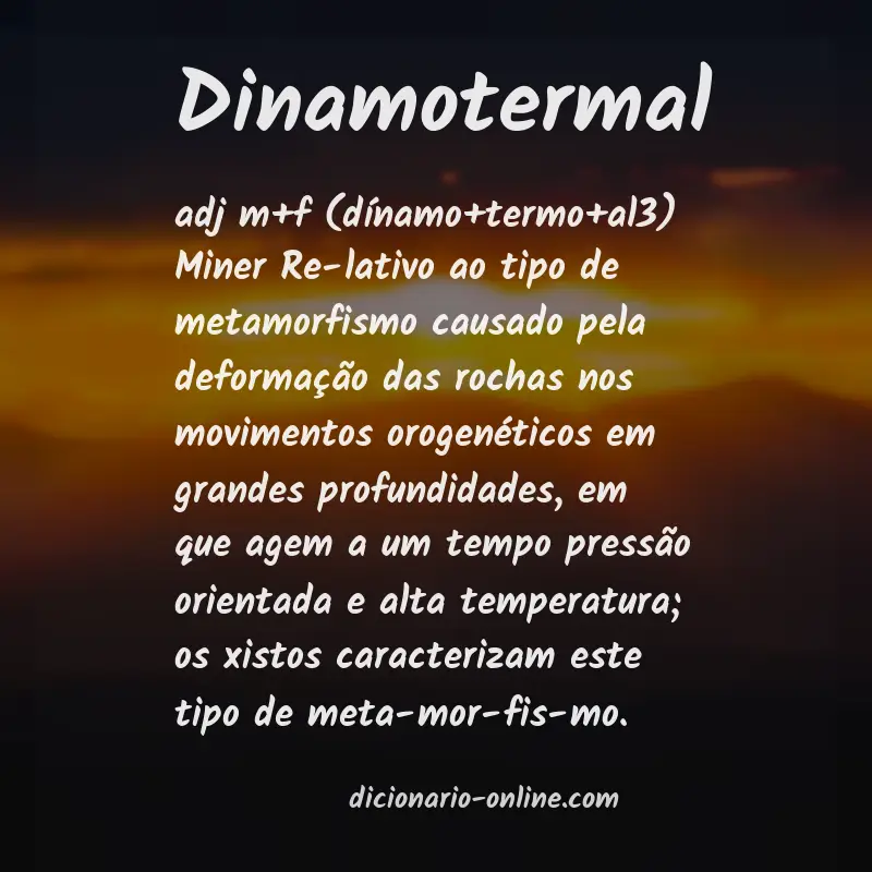 Significado de dinamotermal