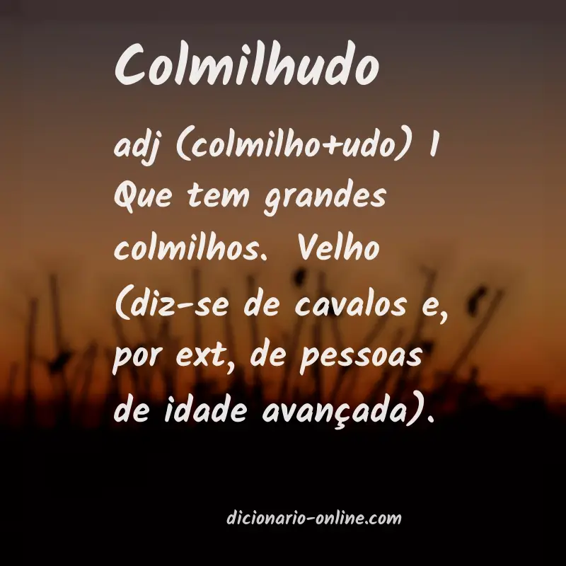 Significado de colmilhudo