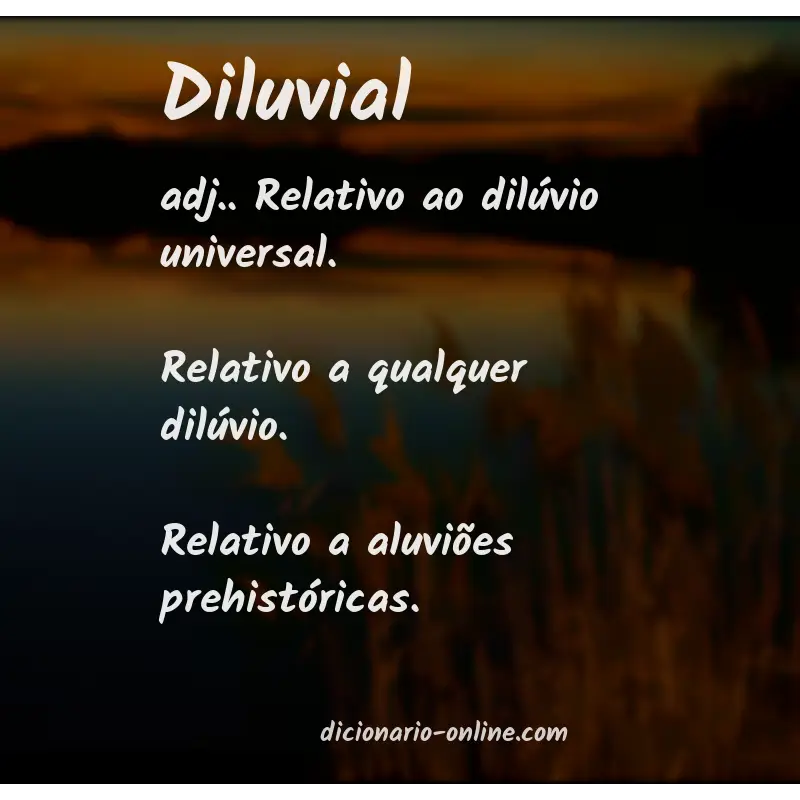 Significado de diluvial
