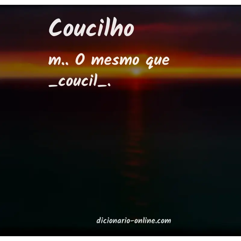 Significado de coucilho