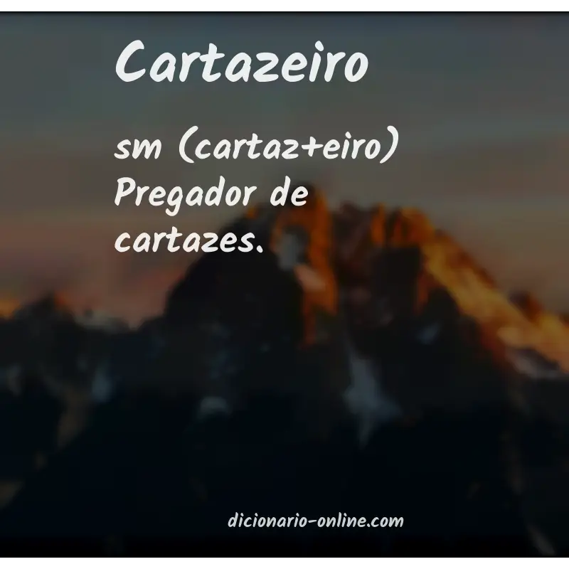 Significado de cartazeiro