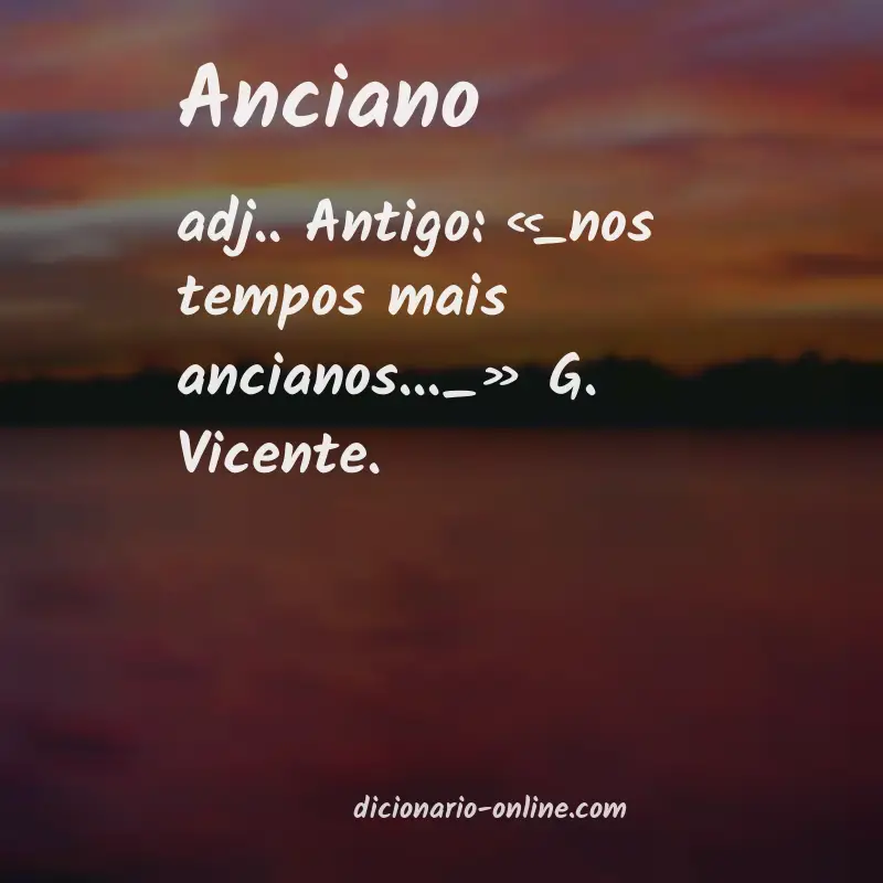 Significado de anciano