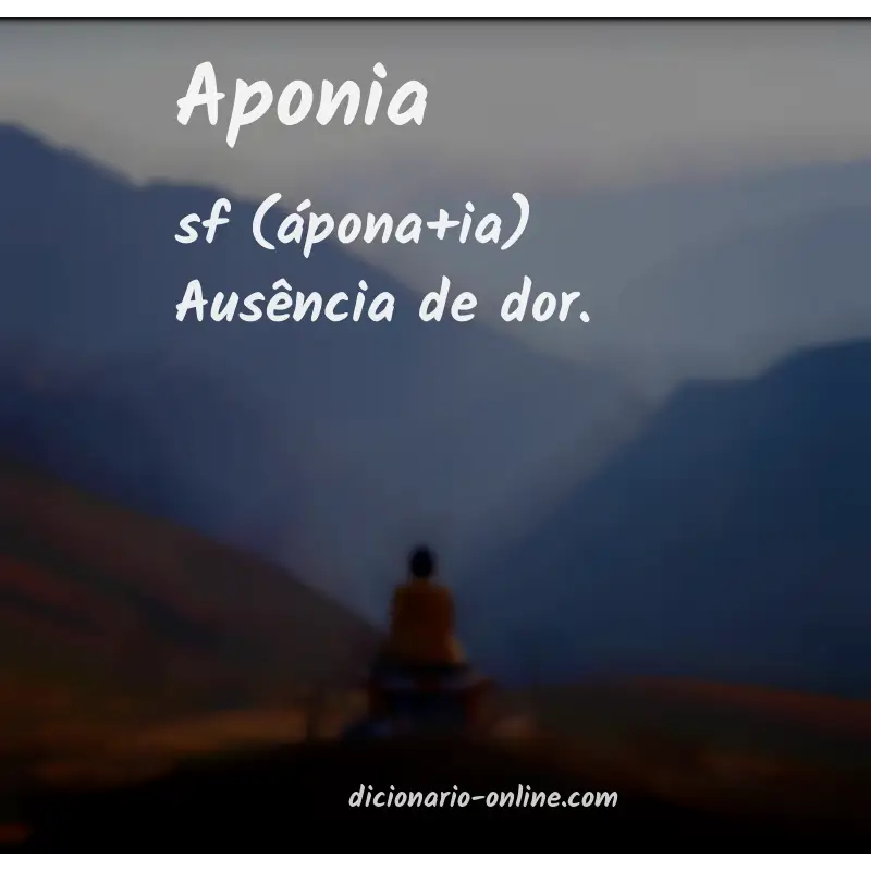 Significado de aponia