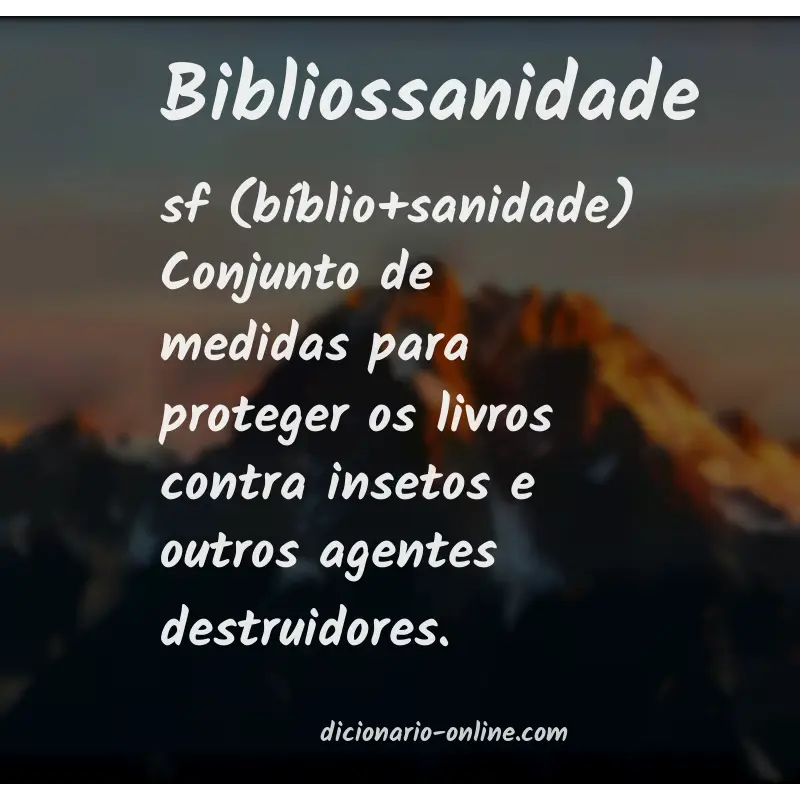 Significado de bibliossanidade