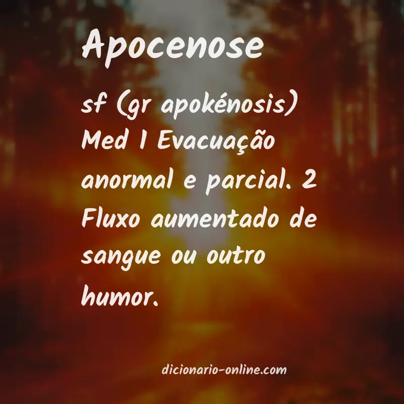 Significado de apocenose