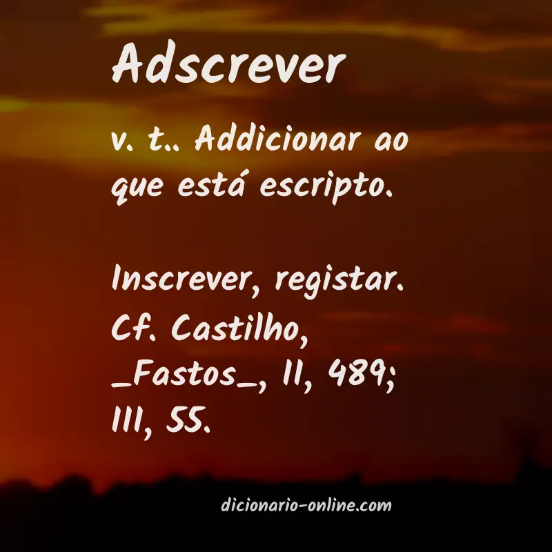 Significado de adscrever