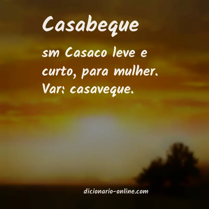 Significado de casabeque