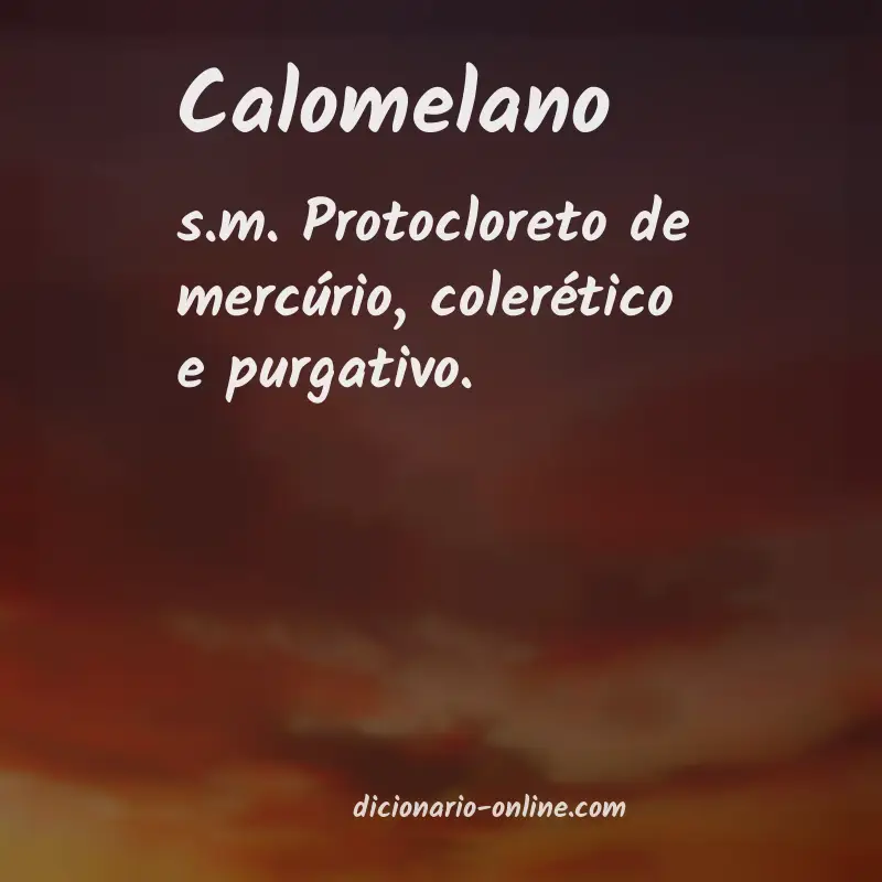 Significado de calomelano