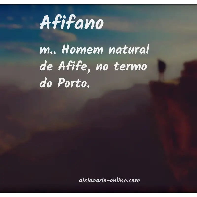 Significado de afifano