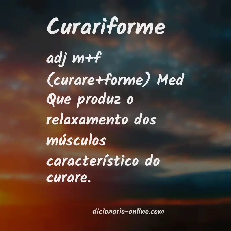 Significado de curariforme
