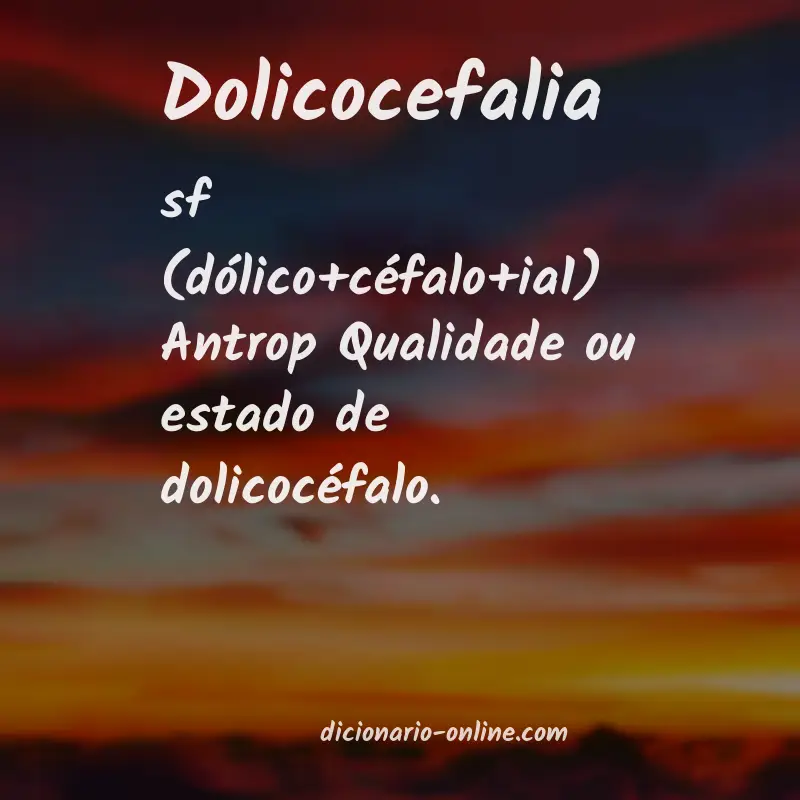 Significado de dolicocefalia