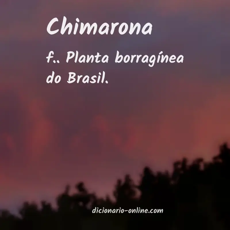 Significado de chimarona