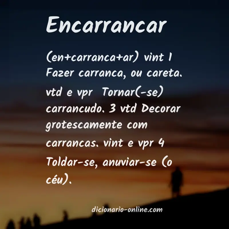 Significado de encarrancar