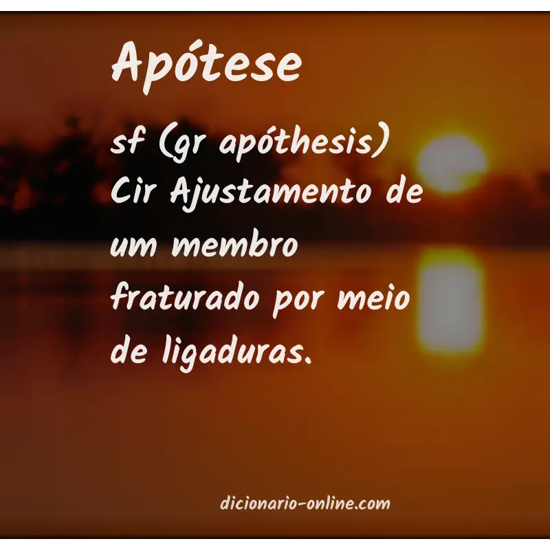 Significado de apótese