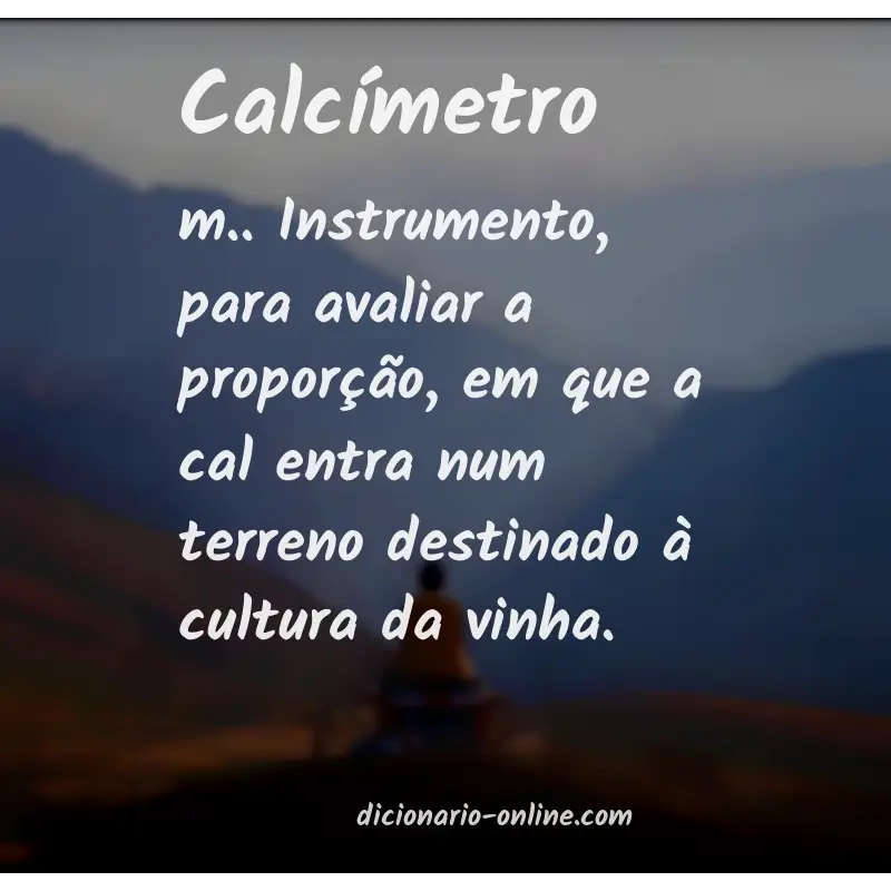 Significado de calcímetro