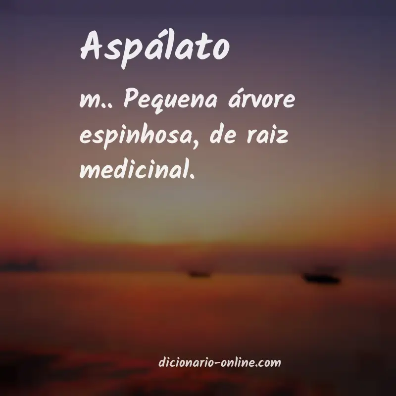 Significado de aspálato