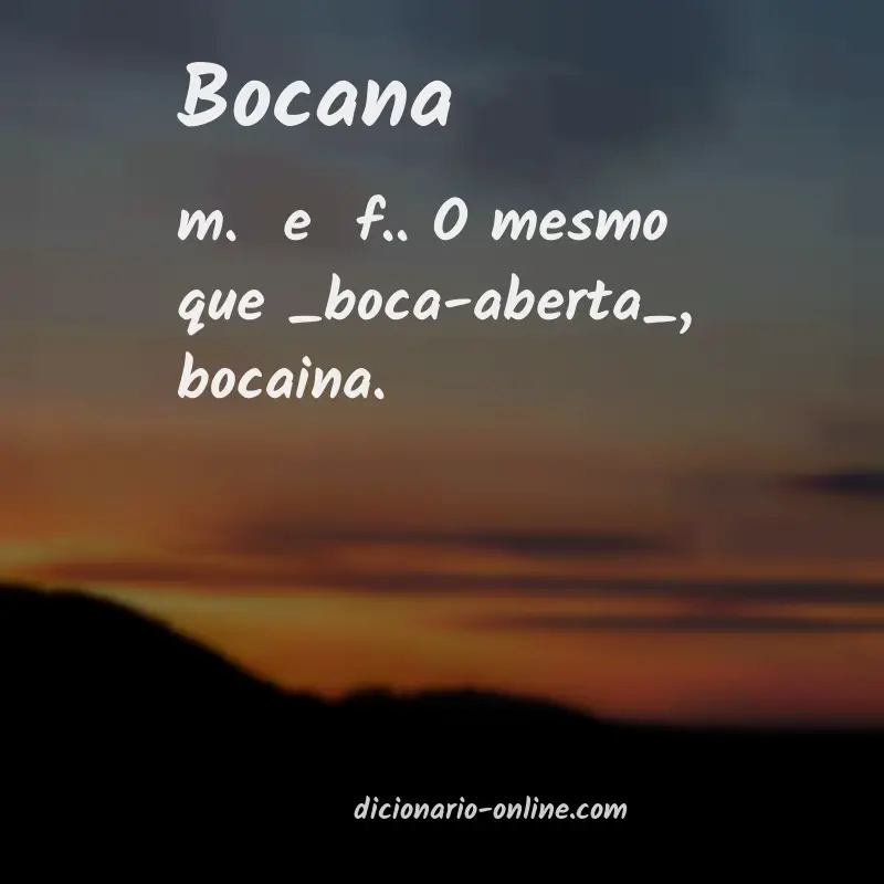 Significado de bocana