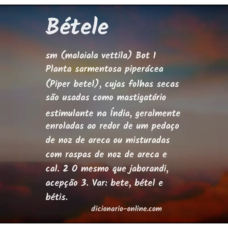 Significado de bétele