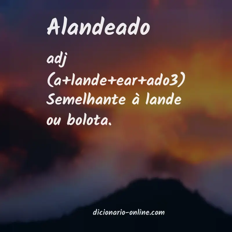 Significado de alandeado