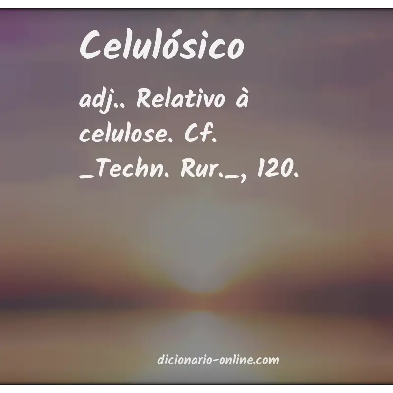 Significado de celulósico
