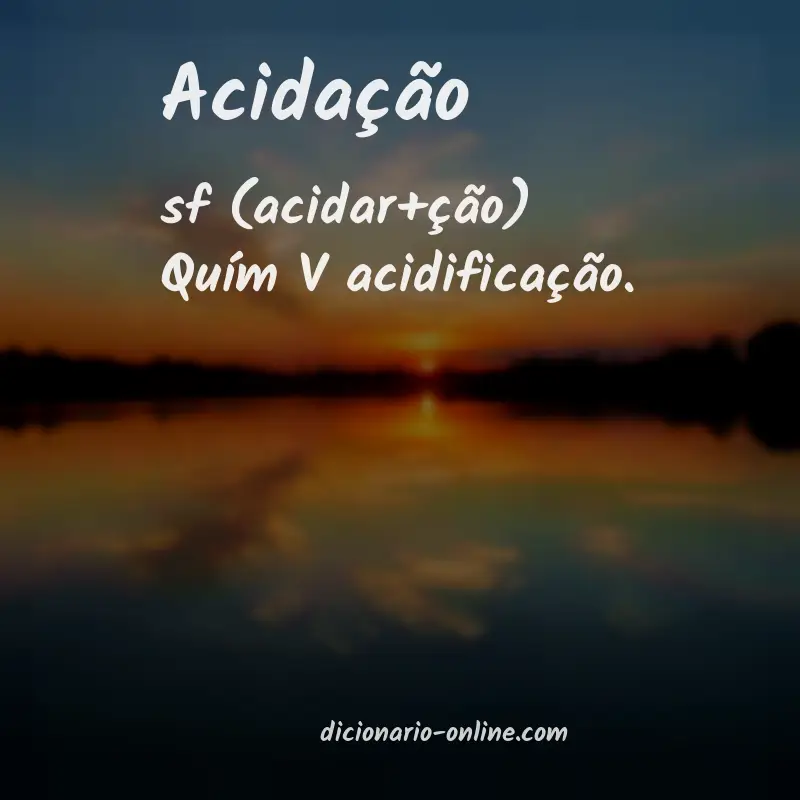 Significado de acidação