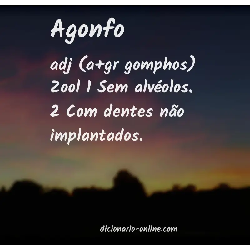 Significado de agonfo