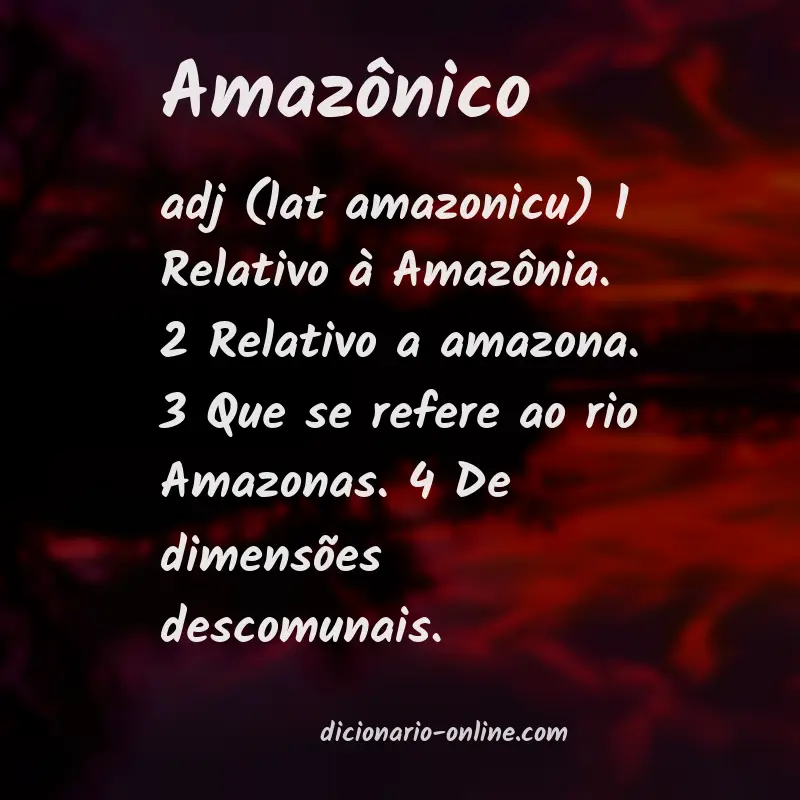 Significado de amazônico